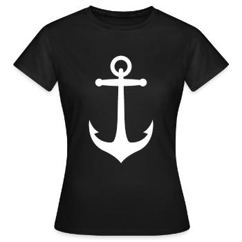 ancre - T-shirt Femme - noir - Devant - AI Model Female 172 dark (172cm)