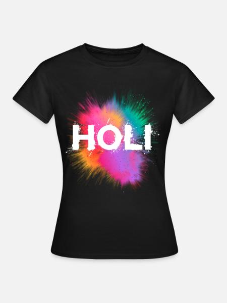 Holi Festival - Frauen T-Shirt - Schwarz