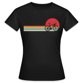 retro bike t-shirt cycling gift for cyclist - T-shirt Femme - noir - Devant - AI Model Female 172 dark (172cm)