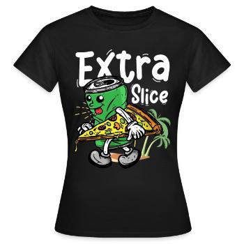 Tranche supplémentaire - T-shirt Femme - noir - Devant - AI Model Female 172 dark (172cm)