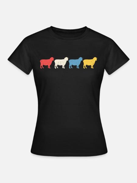 retro sau t-skjorte sau - T-skjorte for kvinner - svart