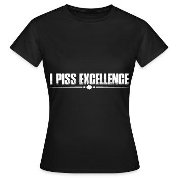 I Piss Excellence 7 - Women's T-Shirt - black - Front - AI Model Female 172 dark (172cm)