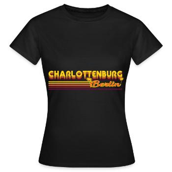 cooles Charlottenburg Berliner Stadtteil Design - Frauen T-Shirt - Schwarz - Vorne - AI Model Female 172 dark (172cm)