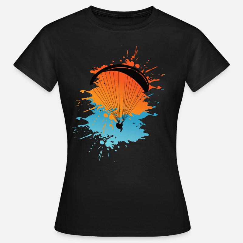 Paragleiter paragleiten farbexplosion - Frauen T-Shirt - Schwarz