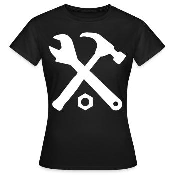 Clé artisanat outil artisanat - T-shirt Femme - noir - Devant - AI Model Female 172 dark (172cm)