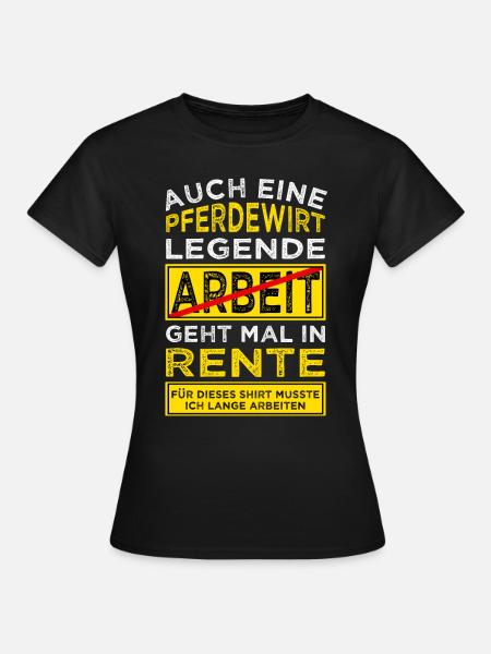 Pferdewirt Rente - Frauen T-Shirt - Schwarz