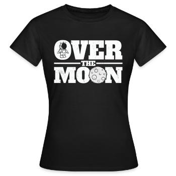 Astronaut Ober the Moon Planet Universum - Frauen T-Shirt - Schwarz - Vorne - AI Model Female 172 dark (172cm)