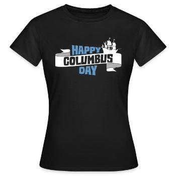 Columbus Day - Frauen T-Shirt - Schwarz - Vorne - AI Model Female 172 dark (172cm)
