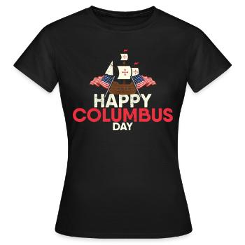 Columbus Day - Frauen T-Shirt - Schwarz - Vorne - AI Model Female 172 dark (172cm)