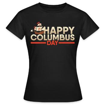 Columbus Day - Frauen T-Shirt - Schwarz - Vorne - AI Model Female 172 dark (172cm)