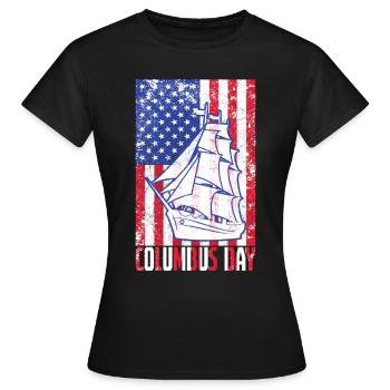 Columbus Day - Frauen T-Shirt - Schwarz - Vorne - AI Model Female 172 dark (172cm)
