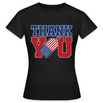 Veterans Day Vintage Memorial Day Freedom - Frauen T-Shirt - Schwarz - Vorne - AI Model Female 172 dark (172cm)