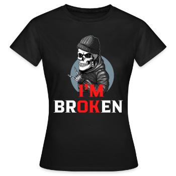 Je suis brisé - T-shirt Femme - noir - Devant - AI Model Female 172 dark (172cm)