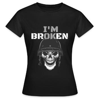Je suis brisé - T-shirt Femme - noir - Devant - AI Model Female 172 dark (172cm)