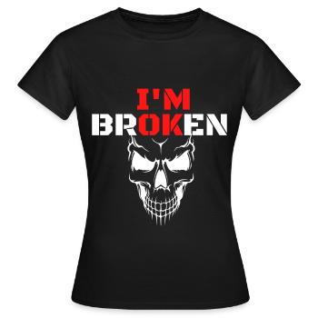 Je suis brisé - T-shirt Femme - noir - Devant - AI Model Female 172 dark (172cm)