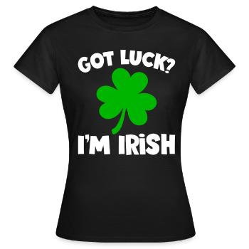 La Saint-Patrick Le bonheur des Irlandais Irlandais Luck - T-shirt Femme - noir - Devant - AI Model Female 172 dark (172cm)