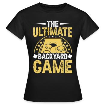 Cornhole Le jeu ultime de la cour arrière - T-shirt Femme - noir - Devant - AI Model Female 172 dark (172cm)