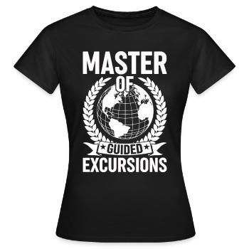 Maître des excursions guidées - T-shirt Femme - noir - Devant - AI Model Female 172 dark (172cm)