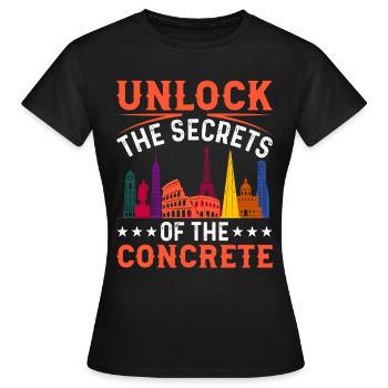 Urban Explorers Geheimnisse der Bauwerke - Frauen T-Shirt - Schwarz - Vorne - AI Model Female 172 dark (172cm)