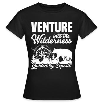 Wilderness Expert Nature - Women's T-Shirt - black - Front - AI Model Female 172 dark (172cm)
