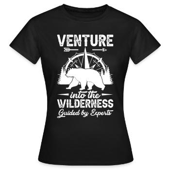 Wilderness Expert Nature - Women's T-Shirt - black - Front - AI Model Female 172 dark (172cm)