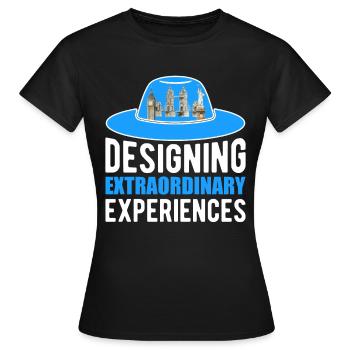Guide touristique Guide de voyage Guide de la ville - T-shirt Femme - noir - Devant - AI Model Female 172 dark (172cm)