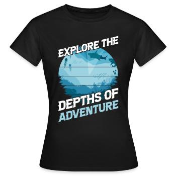 Explore the depths of the Riviera Maya adventure - Women's T-Shirt - black - Front - AI Model Female 172 dark (172cm)