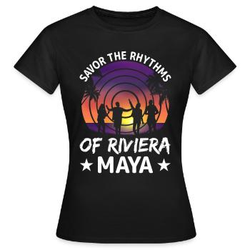Enjoy the rhythms of Riviera Maya - Women's T-Shirt - black - Front - AI Model Female 172 dark (172cm)