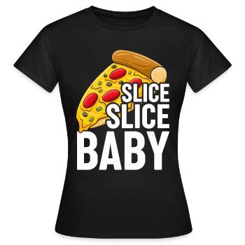pizza pizza tranche de fromage pizza pizza pizza lover - T-shirt Femme - noir - Devant - AI Model Female 172 dark (172cm)