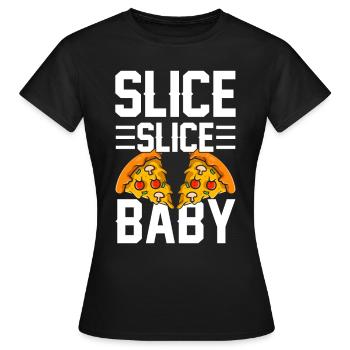 pizza pizza tranche de fromage pizza pizza pizza lover - T-shirt Femme - noir - Devant - AI Model Female 172 dark (172cm)