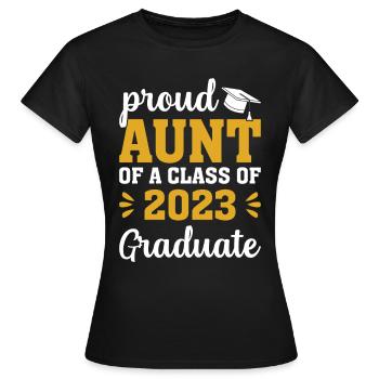Stolze Tante Absolventen 2023 Abschluss - Frauen T-Shirt - Schwarz - Vorne - AI Model Female 172 dark (172cm)