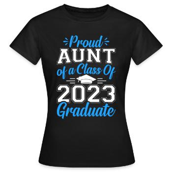 Stolze Tante Absolventen 2023 Abschluss - Frauen T-Shirt - Schwarz - Vorne - AI Model Female 172 dark (172cm)