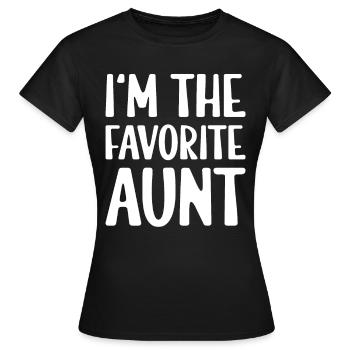 Tante Lieblingstante Patentante Neffe Nichte - Frauen T-Shirt - Schwarz - Vorne - AI Model Female 172 dark (172cm)