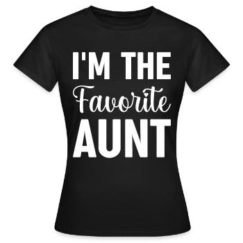 Tante Lieblingstante Patentante Neffe Nichte - Frauen T-Shirt - Schwarz - Vorne - AI Model Female 172 dark (172cm)