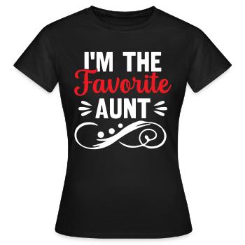 Tante Lieblingstante Patentante Neffe Nichte - Frauen T-Shirt - Schwarz - Vorne - AI Model Female 172 dark (172cm)