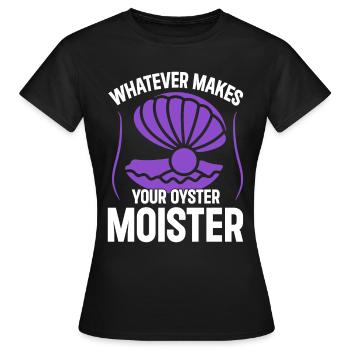 Huîtres Slurping fruits de mer - T-shirt Femme - noir - Devant - AI Model Female 172 dark (172cm)