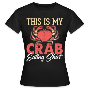 Krabben Meeresfrüchte Scherentier Meeresbewohner - Frauen T-Shirt - Schwarz - Vorne - AI Model Female 172 dark (172cm)