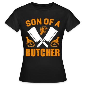 Metzger Metzgermeister Metzgerei Fleischer - Frauen T-Shirt - Schwarz - Vorne - AI Model Female 172 dark (172cm)