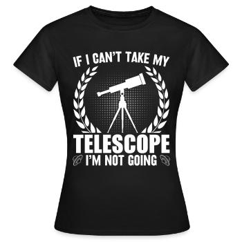 Teleskop Wissenschaft Weltraumerkundung - Frauen T-Shirt - Schwarz - Vorne - AI Model Female 172 dark (172cm)