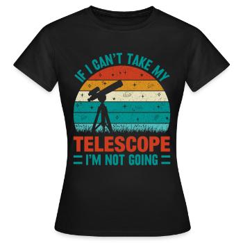 Teleskop Kosmologie Wissenschaft Sterne Himmel - Frauen T-Shirt - Schwarz - Vorne - AI Model Female 172 dark (172cm)