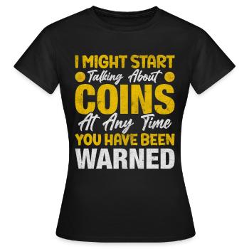 Pièces de collection Pièces d’argent Pièces d’or - T-shirt Femme - noir - Devant - AI Model Female 172 dark (172cm)