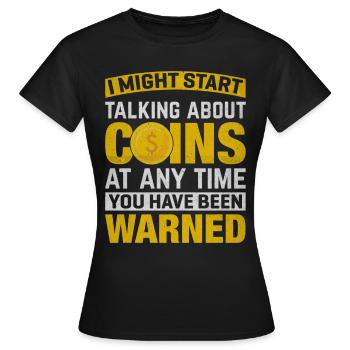 Coins Coin Collector Commemorative Coin Album - Women's T-Shirt - black - Front - AI Model Female 172 dark (172cm)