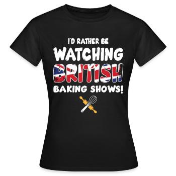 British Baking Show - T-shirt Femme - noir - Devant - AI Model Female 172 dark (172cm)