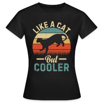 Fabuleux fossa prédateur Madagascar - T-shirt Femme - noir - Devant - AI Model Female 172 dark (172cm)