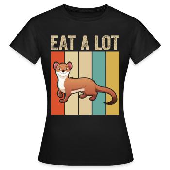 Fossa Madagascar! Sie essen eine Menge! - Frauen T-Shirt - Schwarz - Vorne - AI Model Female 172 dark (172cm)