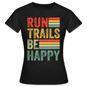 Bergläufer Joggen in den Bergen - Frauen T-Shirt - Schwarz - Vorne - AI Model Female 172 dark (172cm)