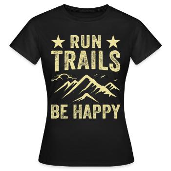 Coureur de montagne jogging en montagne - T-shirt Femme - noir - Devant - AI Model Female 172 dark (172cm)
