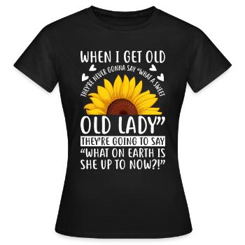 Quand je suis vieux, personne ne dit « Quel mon chéri » - T-shirt Femme - noir - Devant - AI Model Female 172 dark (172cm)