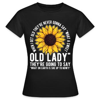 Quand je suis vieux, personne ne dit « Quel mon chéri » - T-shirt Femme - noir - Devant - AI Model Female 172 dark (172cm)