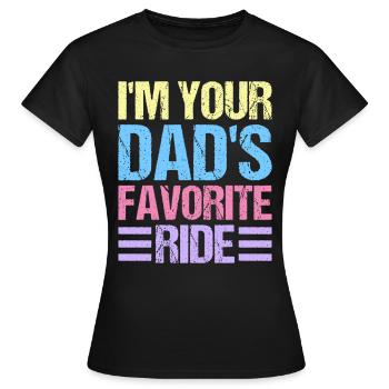 Le véhicule préféré de votre père - T-shirt Femme - noir - Devant - AI Model Female 172 dark (172cm)